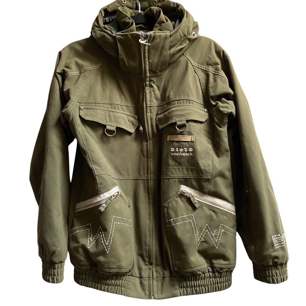 Westbeach khaki winter Adapt series hooded jacket Sz M